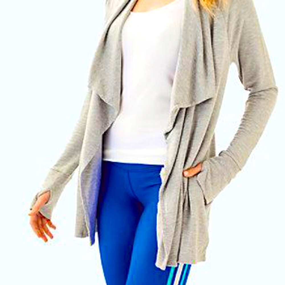 Lilly Pulitzer Elyssa wrap in Heathered Grey Mist